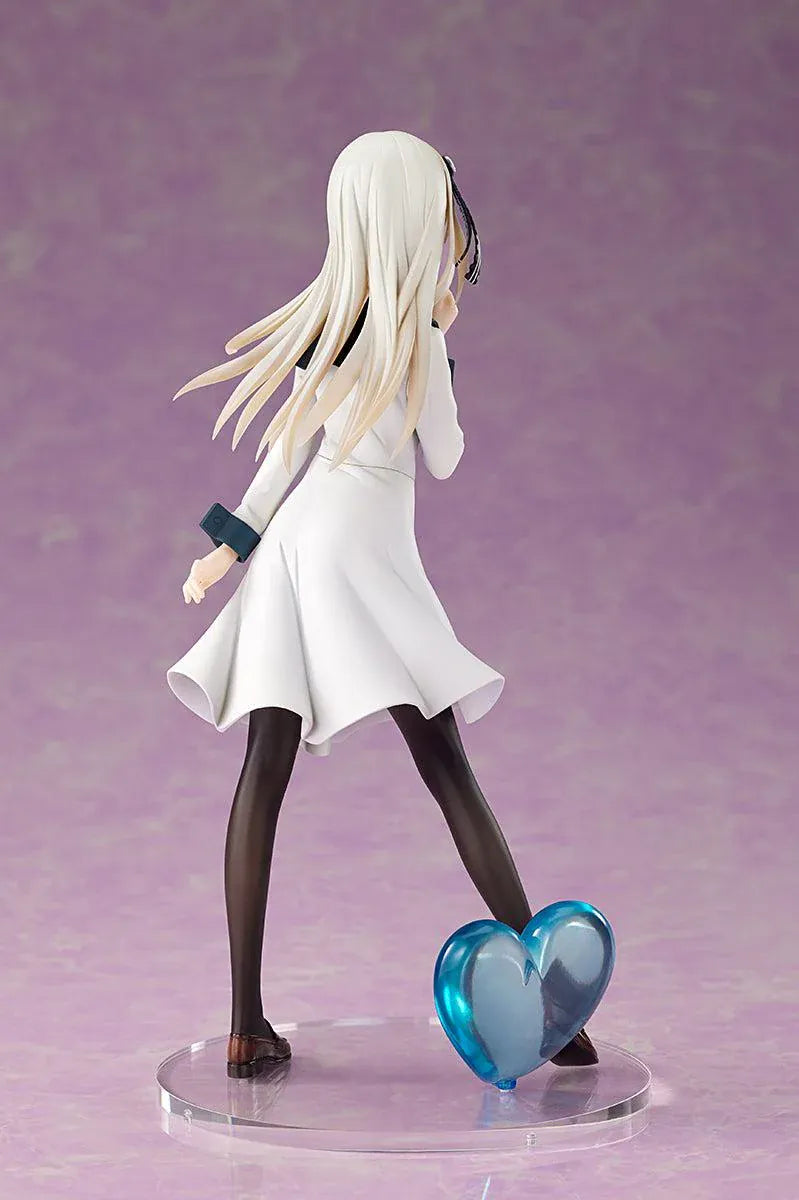 Kaguya-sama Love is War The First Kiss That Never Ends Kei Shirogane 1/7 scale figure wearing a flowing white dress with a translucent blue heart display base
