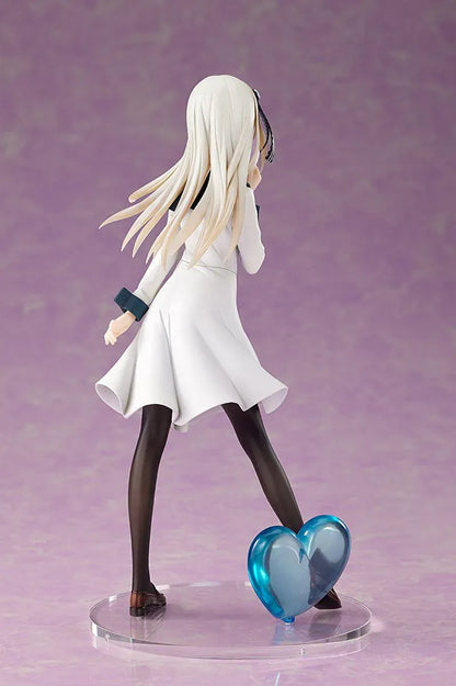 Kaguya-sama Love is War The First Kiss That Never Ends Kei Shirogane 1/7 scale figure wearing a flowing white dress with a translucent blue heart display base