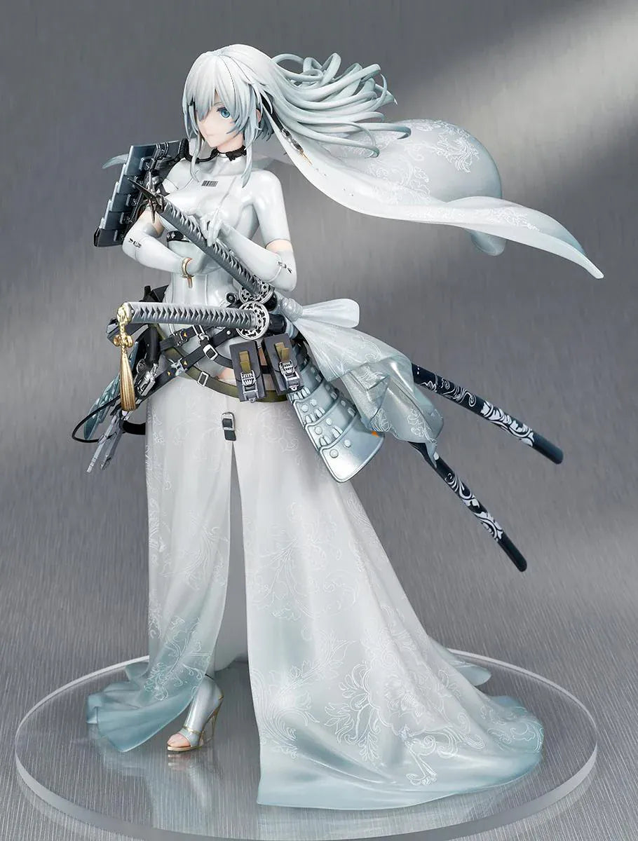 SWAV Illustration Tactical Bride Awayuki 1/7 Scale Figure in white bridal outfit with armor and sword accessories