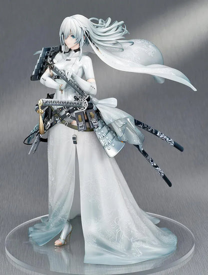 SWAV Illustration Tactical Bride Awayuki 1/7 Scale Figure in white bridal outfit with armor and sword accessories
