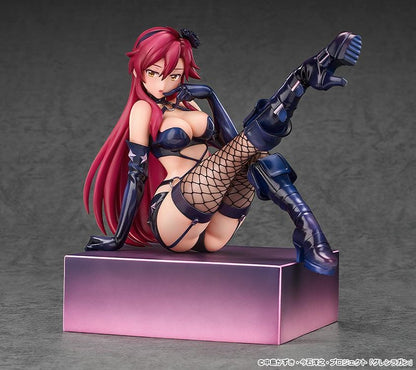 Tengen Toppa Gurren Lagann Kirameki Yoko Box Pieces of Sweet Stars Yoko Bondage Costume Ver. 1/7 Scale Figure featuring Yoko in a black outfit with long red hair and a seated pose.