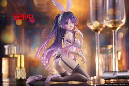 Date A Live V Desktop Cute Tohka Yatogami (Bunny Renewal Ver.) Figure (Re-issue) featuring Tohka in a lavender bunny suit with long purple hair and bright smile.