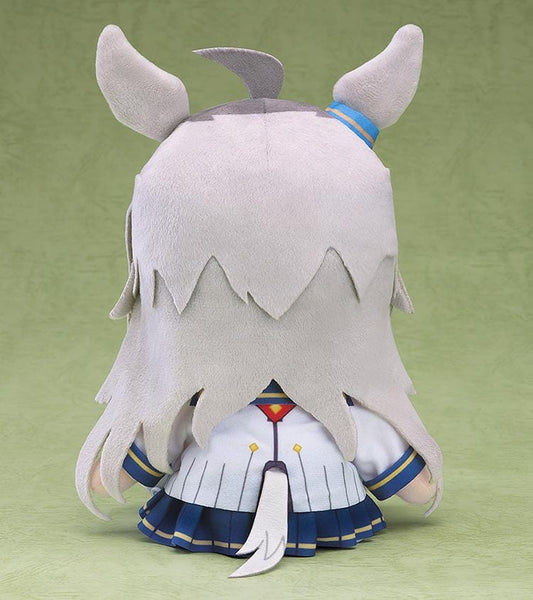 Umamusume Pretty Derby Kuripan Oguri Cap Plushie featuring a chibi plush design with horse ears, silver hair, embroidered face details, and character-inspired outfit