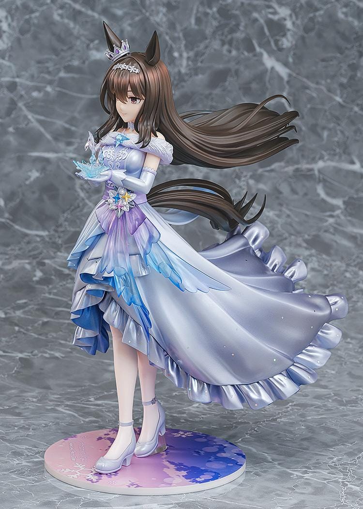 Umamusume Pretty Derby Glacialis Vega Admire Vega 1/7 scale figure wearing elegant blue silver and lavender gown