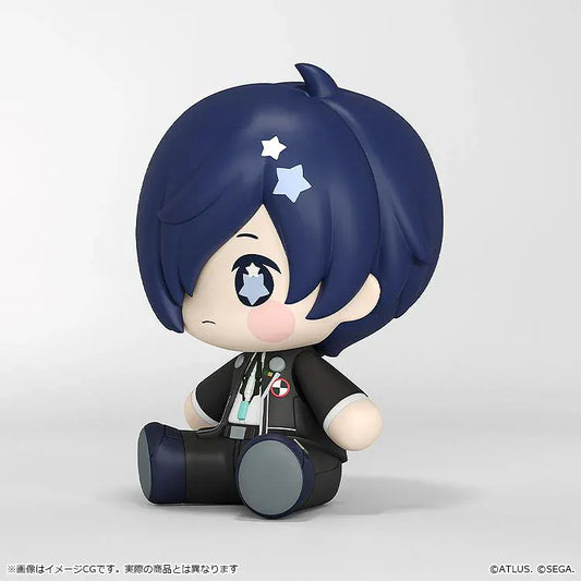Persona 3 Reload Huggy Good Smile Protagonist chibi figure with blue hair and SEES uniform