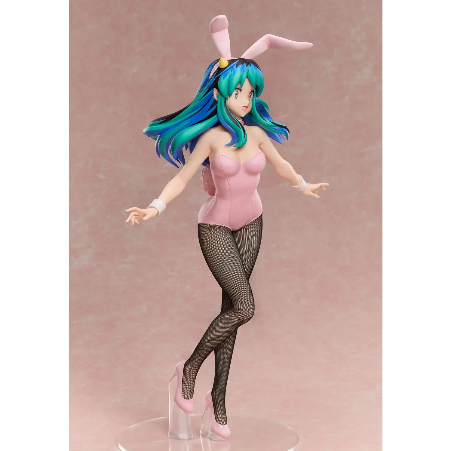 Urusei Yatsura Lum Bunny Ver 1/4 Scale Figure wearing a pink bunny suit with black fishnet tights and pink heels