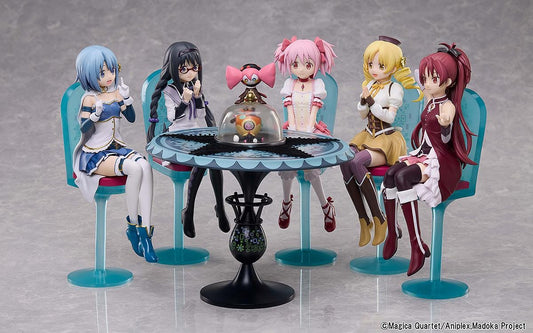 Puella Magi Madoka Magica Rebellion Tea Party Cake Song set of five figures with table