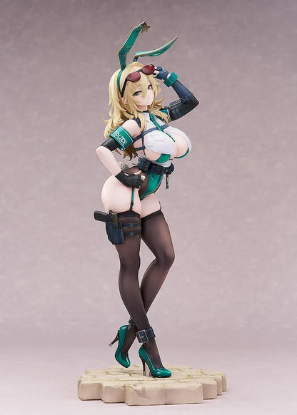 CheLA77 Illustration Bunny Cops_01 1/6 scale figure featuring a blonde bunny police officer in a green-and-white outfit with tactical accessories
