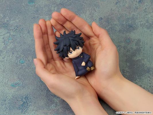 Jujutsu Kaisen Nendoroid Plus Megumi Fushiguro rubber mascot chibi figure with spiky black hair seated pose