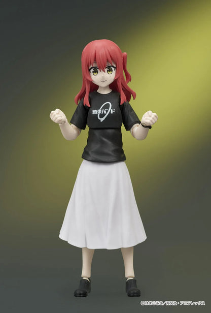 Bocchi the Rock! DIGACTION Ikuyo Kita figure winking while holding a light blue guitar, wearing a black band T-shirt and white pleated skirt.