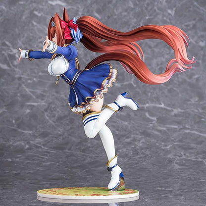 Umamusume Pretty Derby Your Scarlet Tailwind Daiwa Scarlet 1/7 Scale Figure with red twin-tails, horse ears, blue-and-white outfit, and dynamic pose