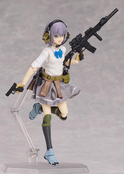 Little Armory figma Miyo Asato Summer Uniform ver. 1.5 Figure wearing a white school uniform with tactical gear and weapon accessories
