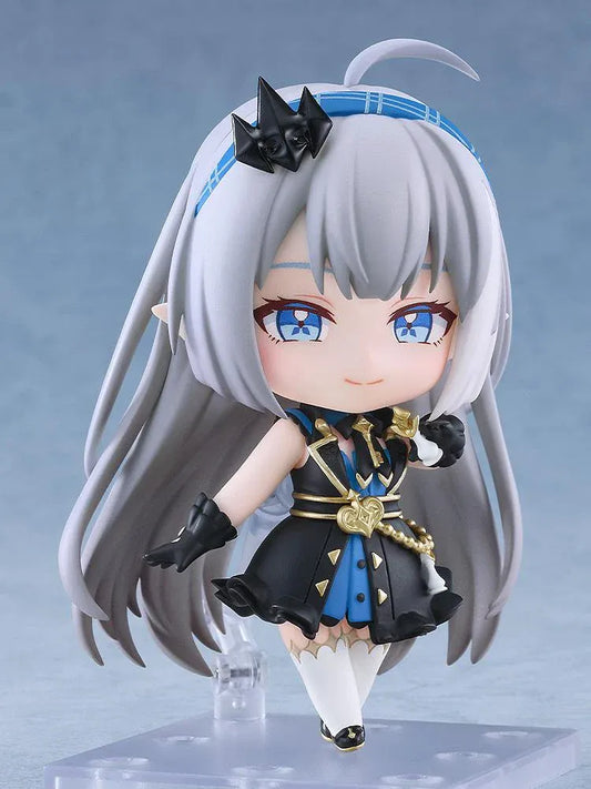 Stella Sora Nendoroid No.3108 Tyrant Female figure featuring silver hair, blue eyes, and a black-and-blue outfit with gold accents