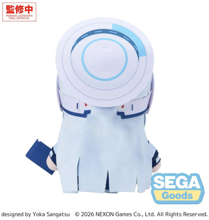 Blue Archive Fuwa Petit Noa BIG Plush with light blue hair, headset, school outfit, and cute chibi plush design