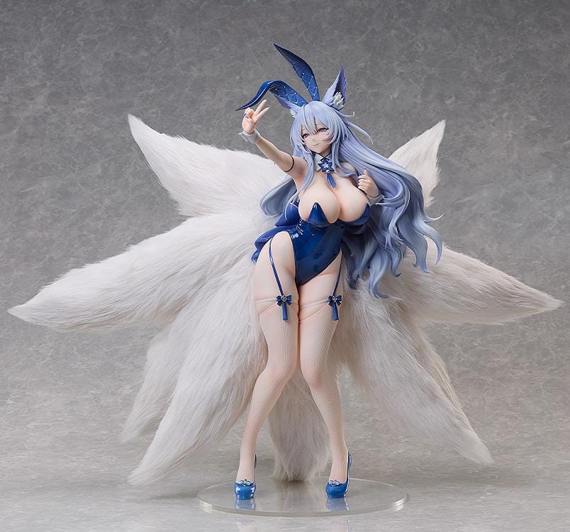 Azur Lane Shinano Visions of Fantasy 1/4 scale figure with blue bunny outfit and large flowing tails