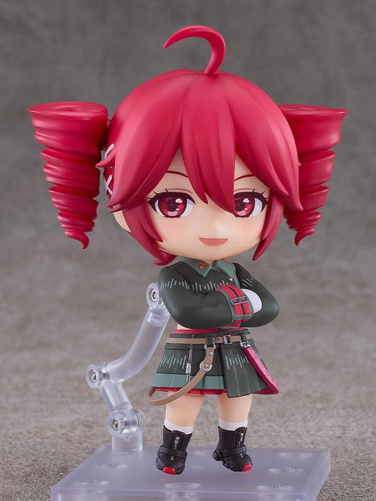 Kasane Teto VOICEPEAK Nendoroid figure with red twin drill hair holding device