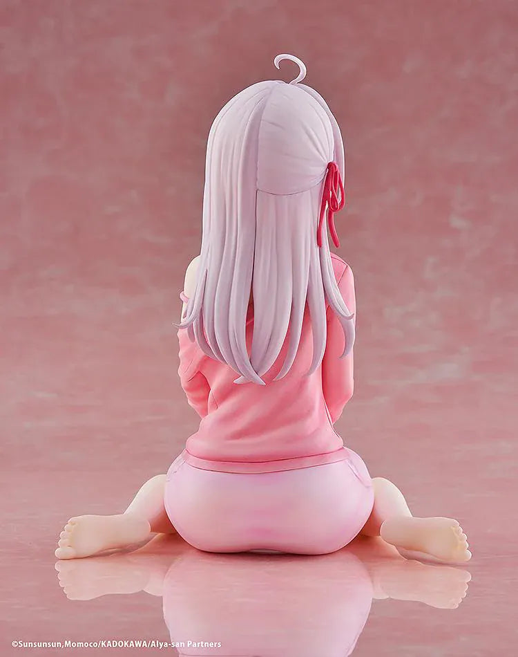 Alya Sometimes Hides Her Feelings in Russian Alisa Mikhailovna Kujou 1/6 Scale Figure in pink outfit with silver hair and seated pose