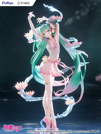 Vocaloid Hatsune Miku Water Lily Ver. 1/7 scale figure with flowing hair translucent water effects and lotus flowers