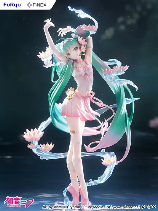 Vocaloid Hatsune Miku Water Lily Ver. 1/7 scale figure with flowing hair translucent water effects and lotus flowers