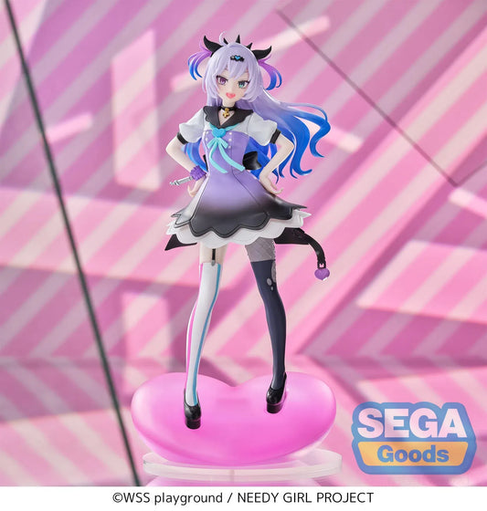 Needy Girl Overdose XStellar Purple Lollipop anime figure on heart-shaped base