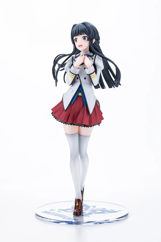 The Idolmaster Million Live Shizuka Mogami The Animation 1/8 scale figure wearing a white jacket, red skirt, and knee-high socks.