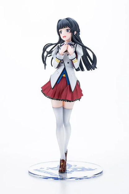 The Idolmaster Million Live Shizuka Mogami The Animation 1/8 scale figure wearing a white jacket, red skirt, and knee-high socks.