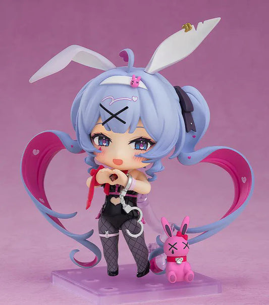 Hatsune Miku Nendoroid Rabbit Hole Ver figure rerelease featuring Miku with bunny ears, blue twin tails, black and pink outfit, and bunny accessory