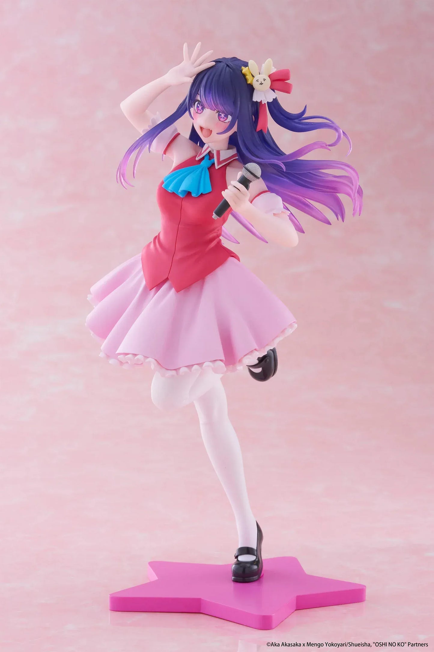 Ai Hoshino B-Komachi version Coreful figure from Oshi no Ko holding microphone on star base