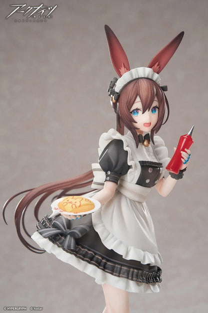 Arknights Limepie Amiya Tea Time 1/8 scale figure wearing a maid outfit and holding a dessert and ketchup bottle
