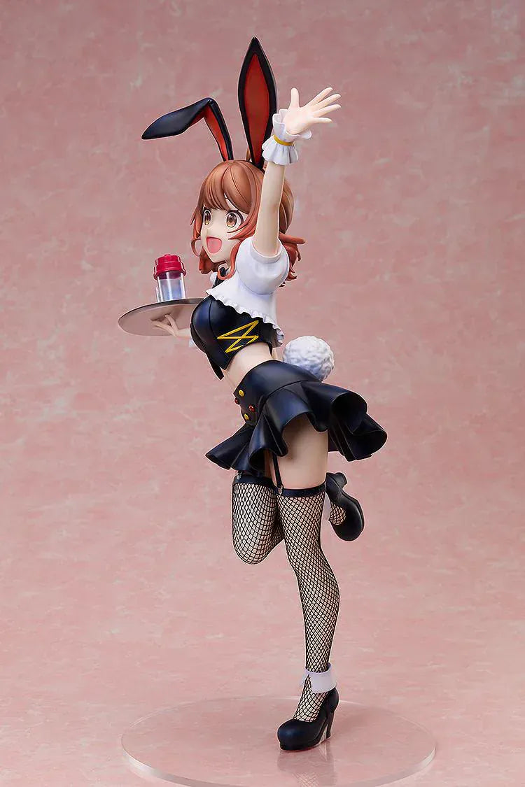 The Idolmaster Gakuen B-Style Ume Hanami Bunny Ver 1/4 scale figure holding a tray and waving in dynamic pose