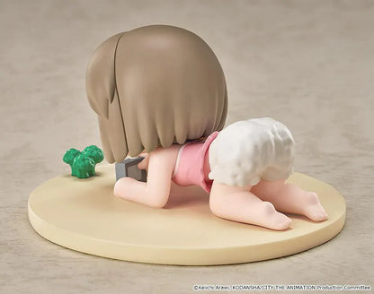 CITY THE ANIMATION Mini Memory Niikura Figure with camera accessory, broccoli detail, chibi pose, and display base