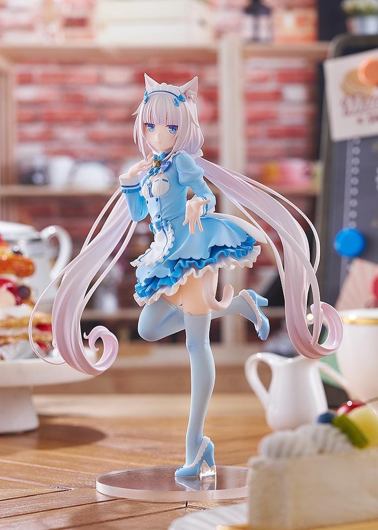Nekopara Sekai Connect POP UP PARADE Vanilla Winter Clothes Ver L Size figure with blue dress and cat ears