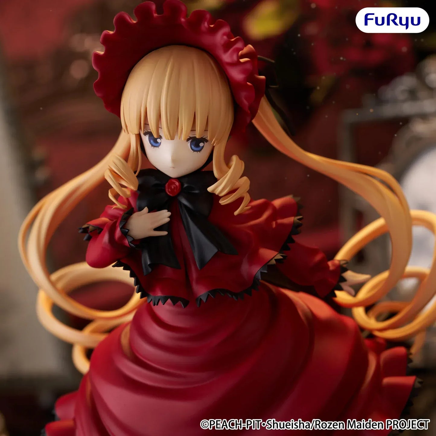 Rozen Maiden Trio-Try-iT Shinku figure by FuRyu in red gothic lolita dress