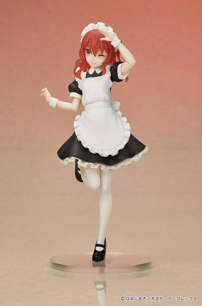 BOCCHI THE ROCK! DIGSTA Ikuyo Kita figure wearing a black-and-white maid outfit in a cheerful one-legged pose.