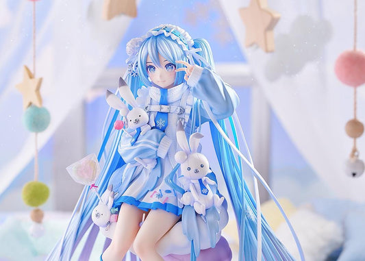 Vocaloid Snow Miku Yukiiro Pop Ver. 1/7 scale figure with pastel winter outfit and bunny accessories