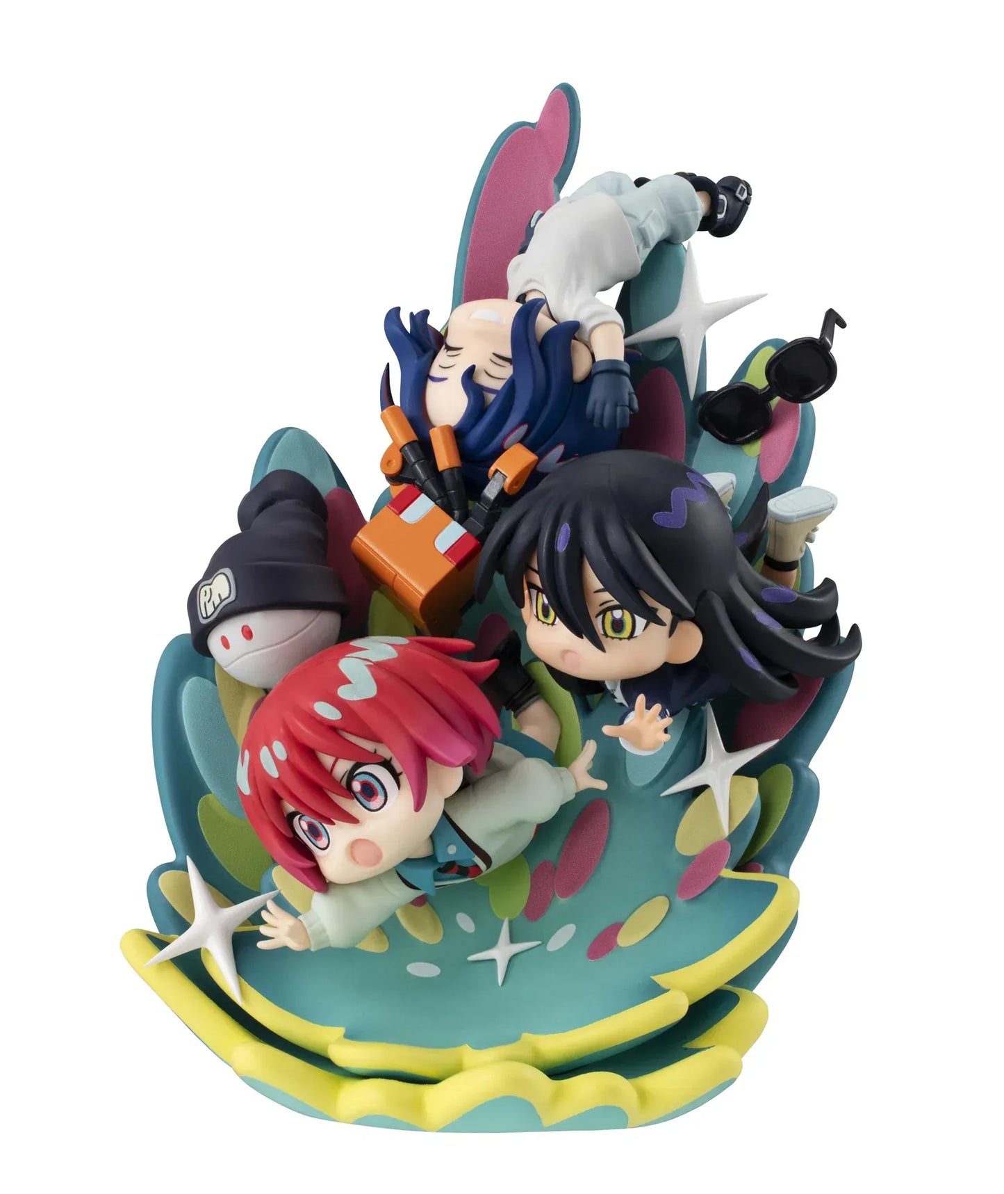 Mobile Suit Gundam GQuuuuuuX FigUnity figure with colorful chibi characters and bonus gift