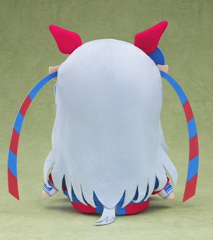 Umamusume Pretty Derby Kuripan Plushie Tamamo Cross featuring a chibi plush design with horse ears, blue and red outfit, and cheerful embroidered expression