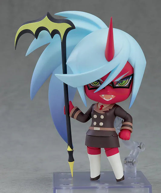 New Panty and Stocking with Garterbelt Nendoroid Kneesocks anime figure with blue ponytail glasses and demon design