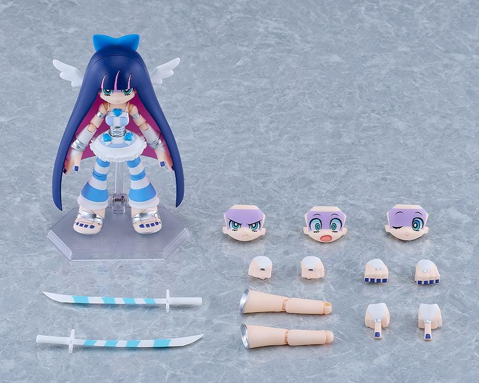 New PANTY & STOCKING with GARTERBELT figma Panty and Stocking Angel ver Figure Set in white angel outfits with halos and wings