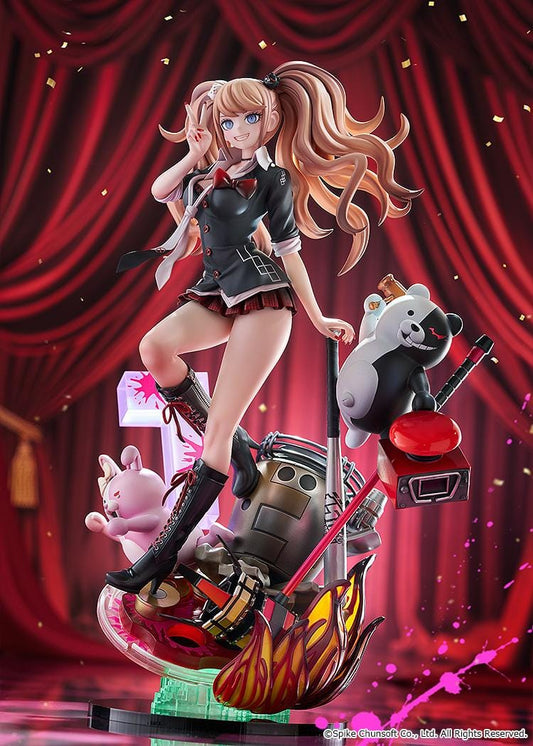 Danganronpa 15th Anniversary 1/7 scale Junko Enoshima figure with Monokuma and detailed diorama base