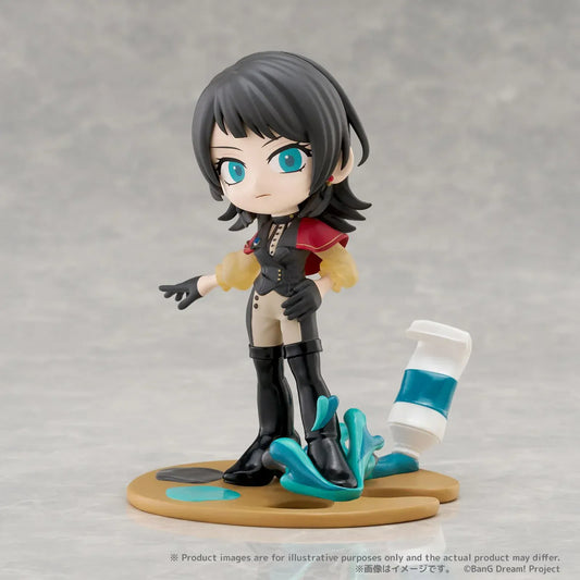 BanG Dream PalVerse Pale Ave Mujica Timoris chibi figure with dark hair blue eyes gothic outfit and painter palette base