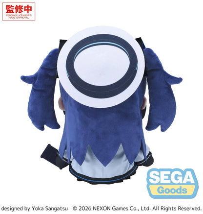 Blue Archive Fuwa Petit Yuuka BIG Plush with blue hair, school outfit, and cute chibi plush design