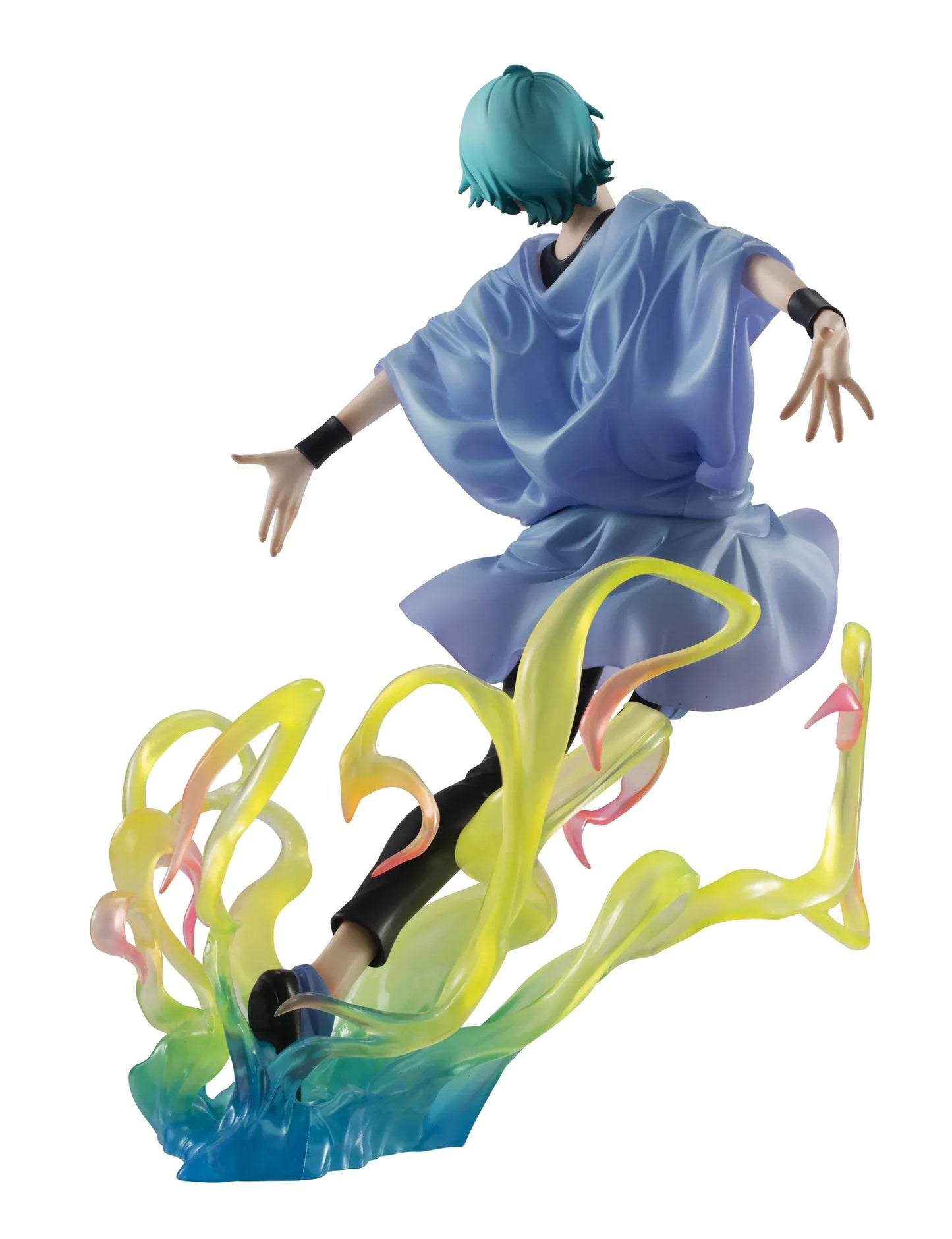 Mobile Suit Z Gundam Gundam Girls Generation Four Murasame Rerelease figure with teal hair, blue outfit, floating pose, and colorful effect parts