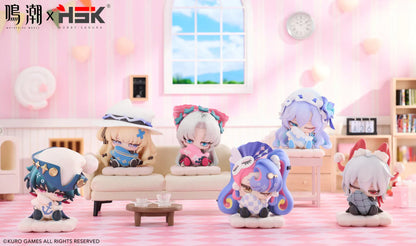 Wuthering Waves Nemunemu Series Box of 6 Chibi Figures with colorful sleepy-style seated characters and bonus item