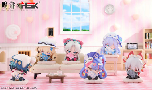 Wuthering Waves Nemunemu Series Box of 6 Chibi Figures with colorful sleepy-style seated characters and bonus item
