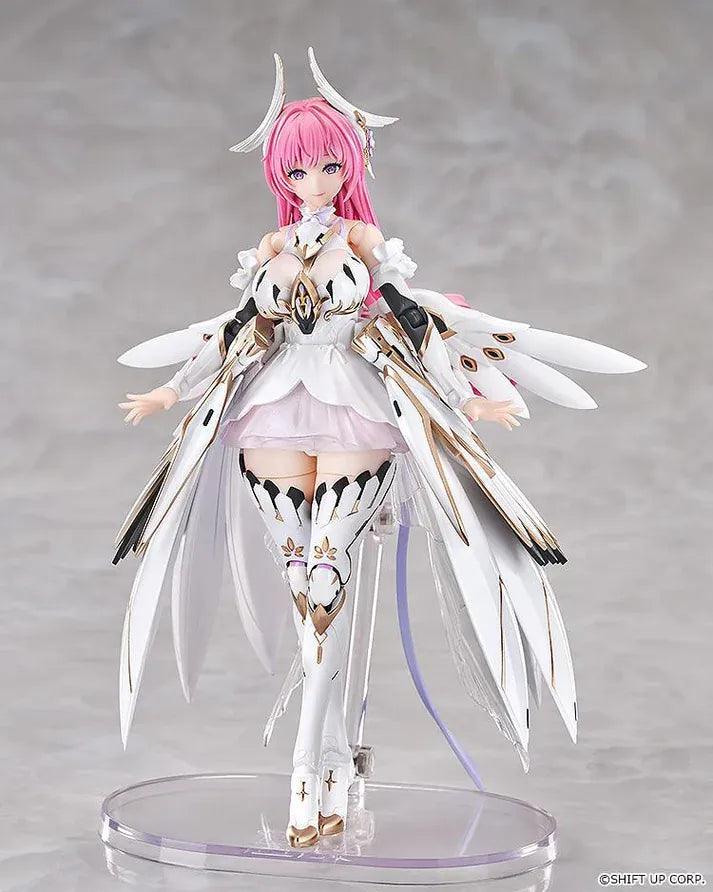 GODDESS OF VICTORY NIKKE Hyper Body Dorothy articulated figure wearing a white-and-gold outfit with mechanical wings.