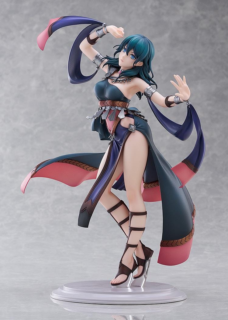 “Fire Emblem Three Houses Byleth Dancer Version 1/7 Scale Figure in dynamic dancing pose with flowing outfit and detailed sculpt.”
