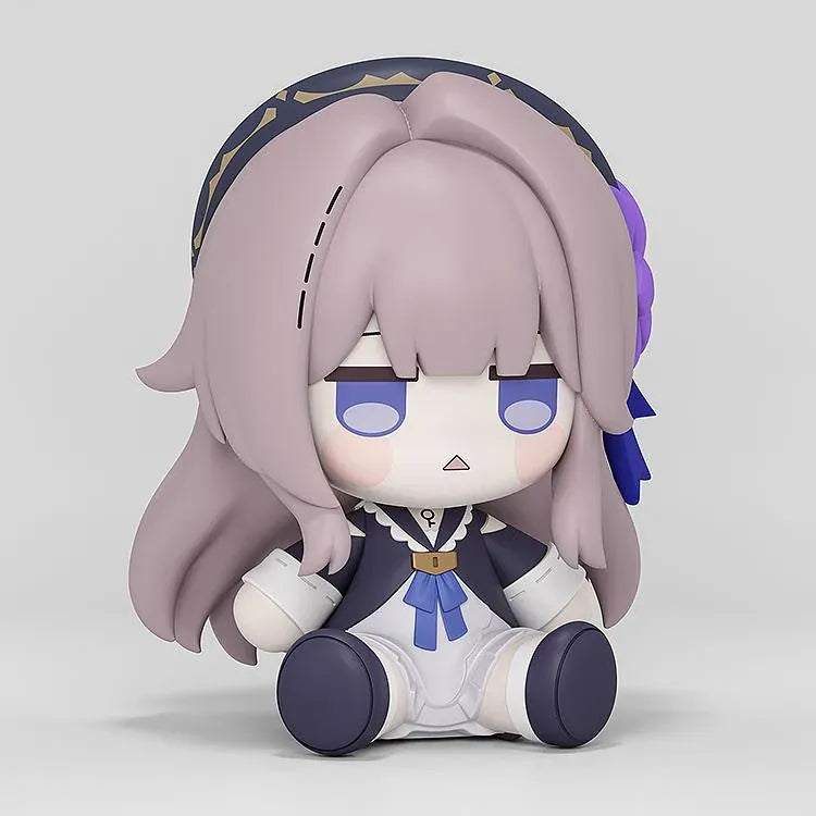Honkai Star Rail Huggy Good Smile The Herta Figure seated in her signature outfit with purple hair accessories