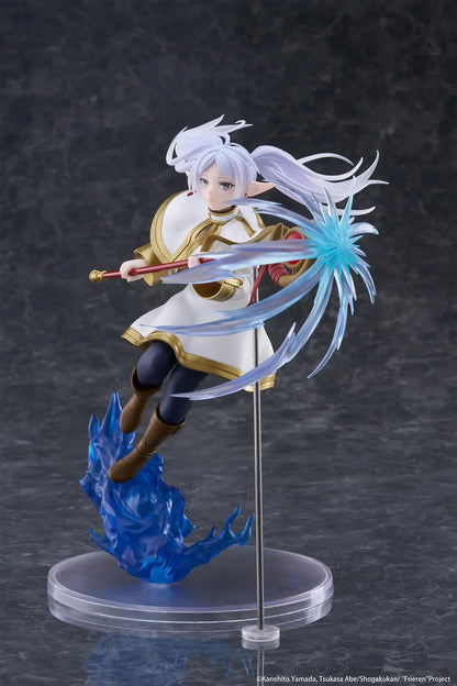 Frieren Beyond Journey's End AMP+ Frieren Figure reissue with dynamic blue magic effect and action pose