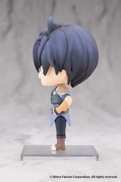 Trails in the Sky Oshi Works Mini Joshua Bright figure with dark blue hair, golden eyes, blue outfit, tan arm guards, and brown boots.